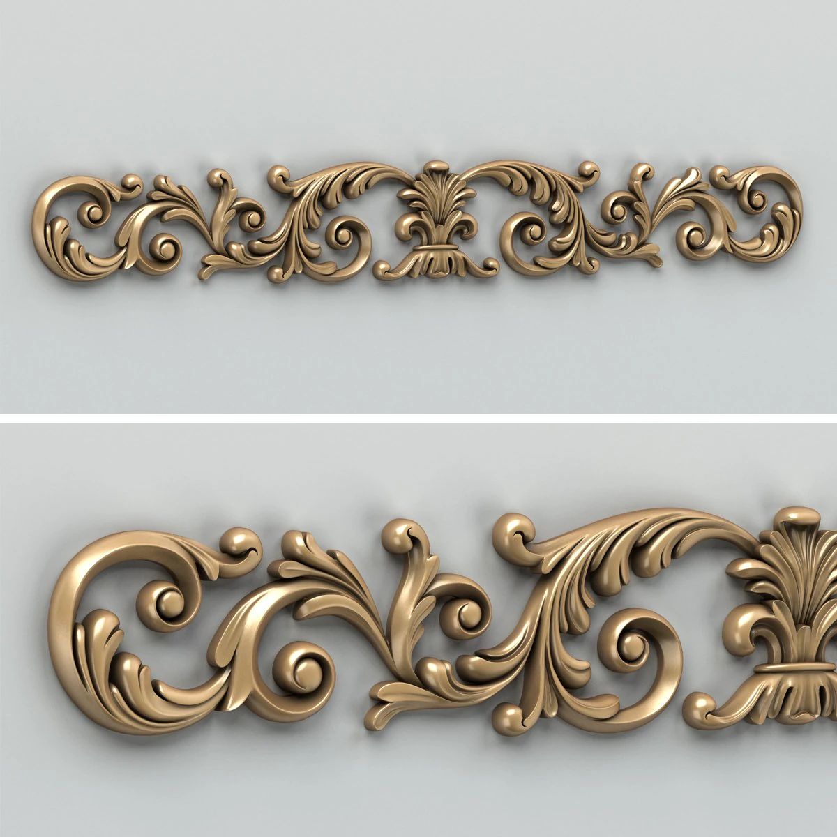 carved decor horizontal 013 3D Model .c4d .max .obj .3ds .fbx .stl .blend 