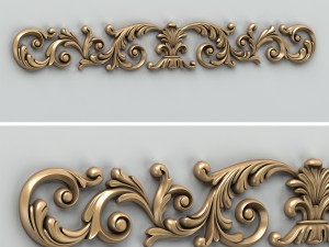 carved decor horizontal 013 3D मॉडल