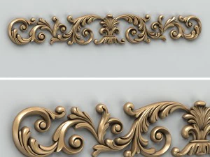 조각된 장식 수평 013 3D 모델