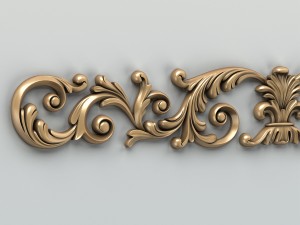 carved decor horizontal 013 3D 模型