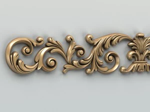 carved decor horizontal 013 3D Model