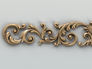carved decor horizontal 013 3D 模型