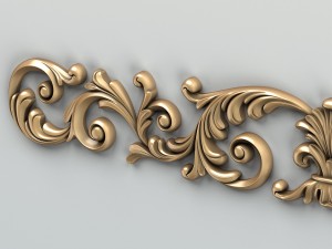carved decor horizontal 013 3D 模型