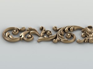 carved decor horizontal 013 3D 模型