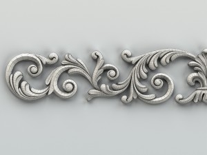 carved decor horizontal 013 3D 模型
