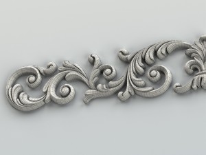 carved decor horizontal 013 3D 模型