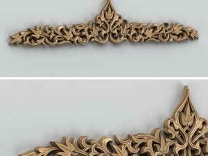 carved decor horizontal 014 3D मॉडल