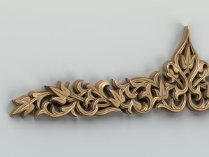 carved decor horizontal 014 Model 3D