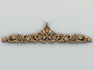 carved decor horizontal 014 Model 3D