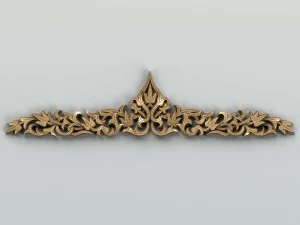 carved decor horizontal 014 3D Model