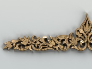 carved decor horizontal 014 Model 3D
