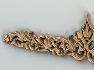 carved decor horizontal 014 Model 3D