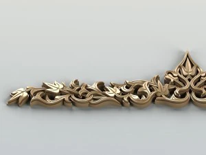 carved decor horizontal 014 3D Model