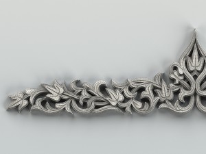 carved decor horizontal 014 Model 3D