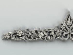 carved decor horizontal 014 3D Model