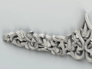 carved decor horizontal 014 3D Model