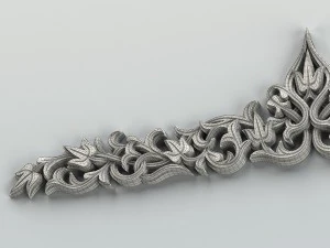carved decor horizontal 014 3D Model
