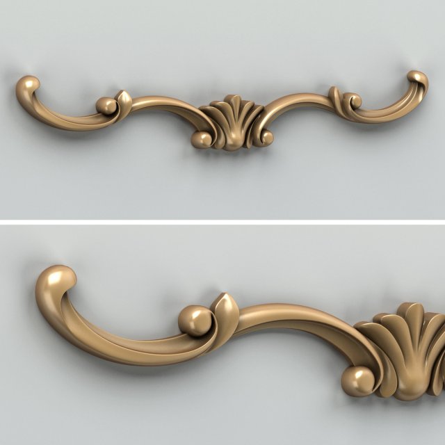 carved decor horizontal 015 3D मॉडल .c4d .max .obj .3ds .fbx .stl .blend