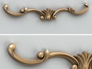 carved decor horizontal 015 3D मॉडल