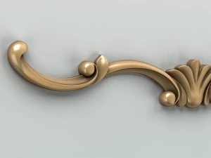 carved decor horizontal 015 3D Model