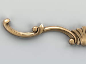 carved decor horizontal 015 3D Модель