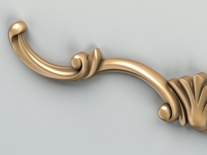 carved decor horizontal 015 3D Модель
