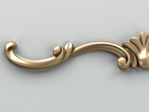 carved decor horizontal 015 3D Модель