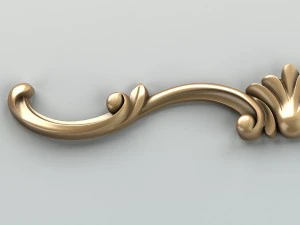 carved decor horizontal 015 3D Model
