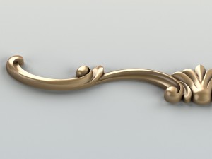 carved decor horizontal 015 3D Модель