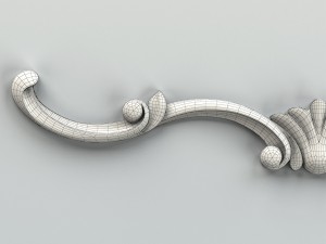 carved decor horizontal 015 3D Модель