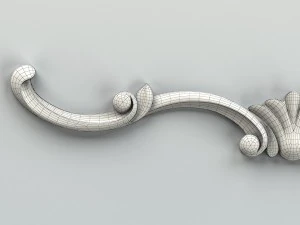 carved decor horizontal 015 3D Model
