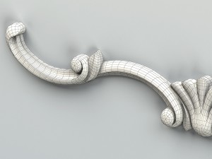 carved decor horizontal 015 3D Модель