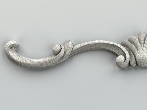 carved decor horizontal 015 3D Модель