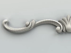 carved decor horizontal 015 3D Model