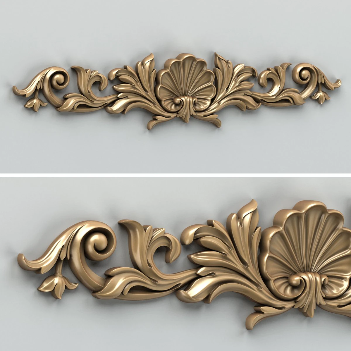 carved decor horizontal 016 3D Model .c4d .max .obj .3ds .fbx .stl .blend 