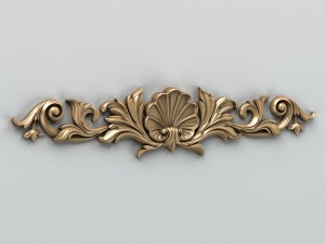 carved decor horizontal 016 Modello 3D