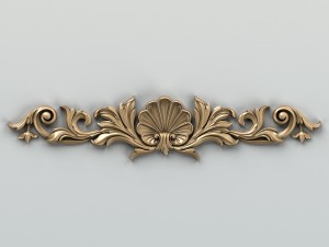 carved decor horizontal 016 Modello 3D