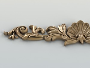 carved decor horizontal 016 Modello 3D