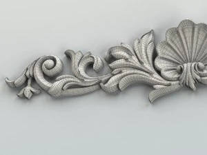 carved decor horizontal 016 3D Model