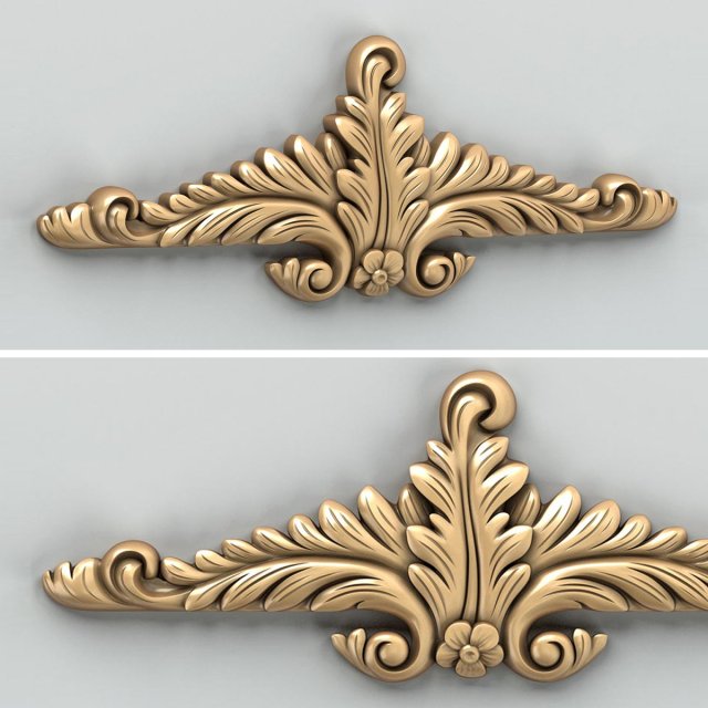 carved decor horizontal 018 3D Modell .c4d .max .obj .3ds .fbx .stl .blend 
