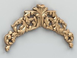 carved decor horizontal 019 3D मॉडल
