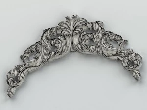 carved decor horizontal 019 3D Model