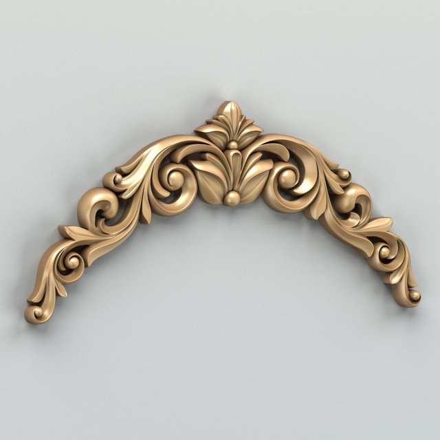 carved decor horizontal 020 Modello 3D .c4d .max .obj .3ds .fbx .stl .blend 