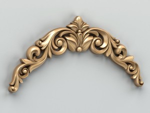 carved decor horizontal 020 3D Model