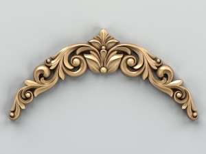 carved decor horizontal 020 Modello 3D