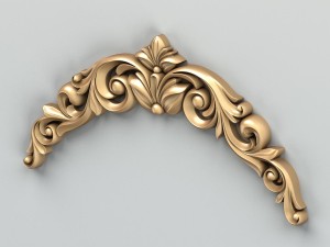 carved decor horizontal 020 Modello 3D