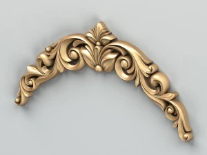 carved decor horizontal 020 3D Model