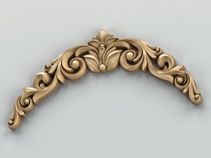 carved decor horizontal 020 Modello 3D