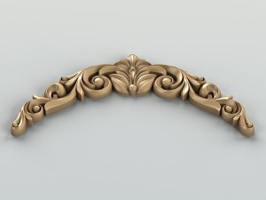 carved decor horizontal 020 Modello 3D