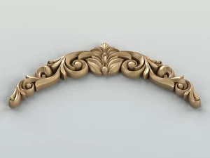 carved decor horizontal 020 3D Model